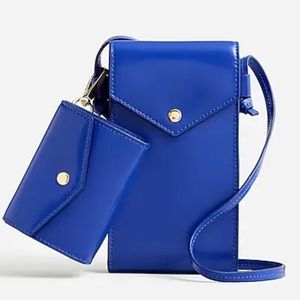 💙 J.Crew Gracie Phone Crossbody Bag Case in Brilliant Cove Blue 💙